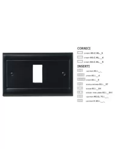 Master 60cml204 estructura de 4 plazas lacada en negro